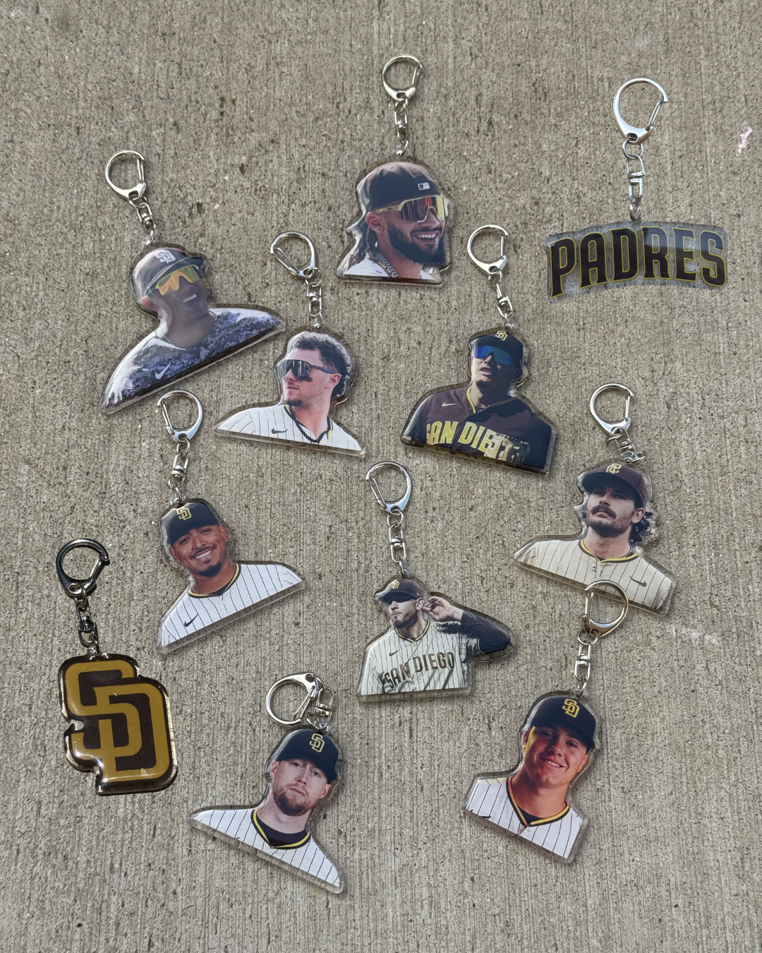 Padres Players Keychains