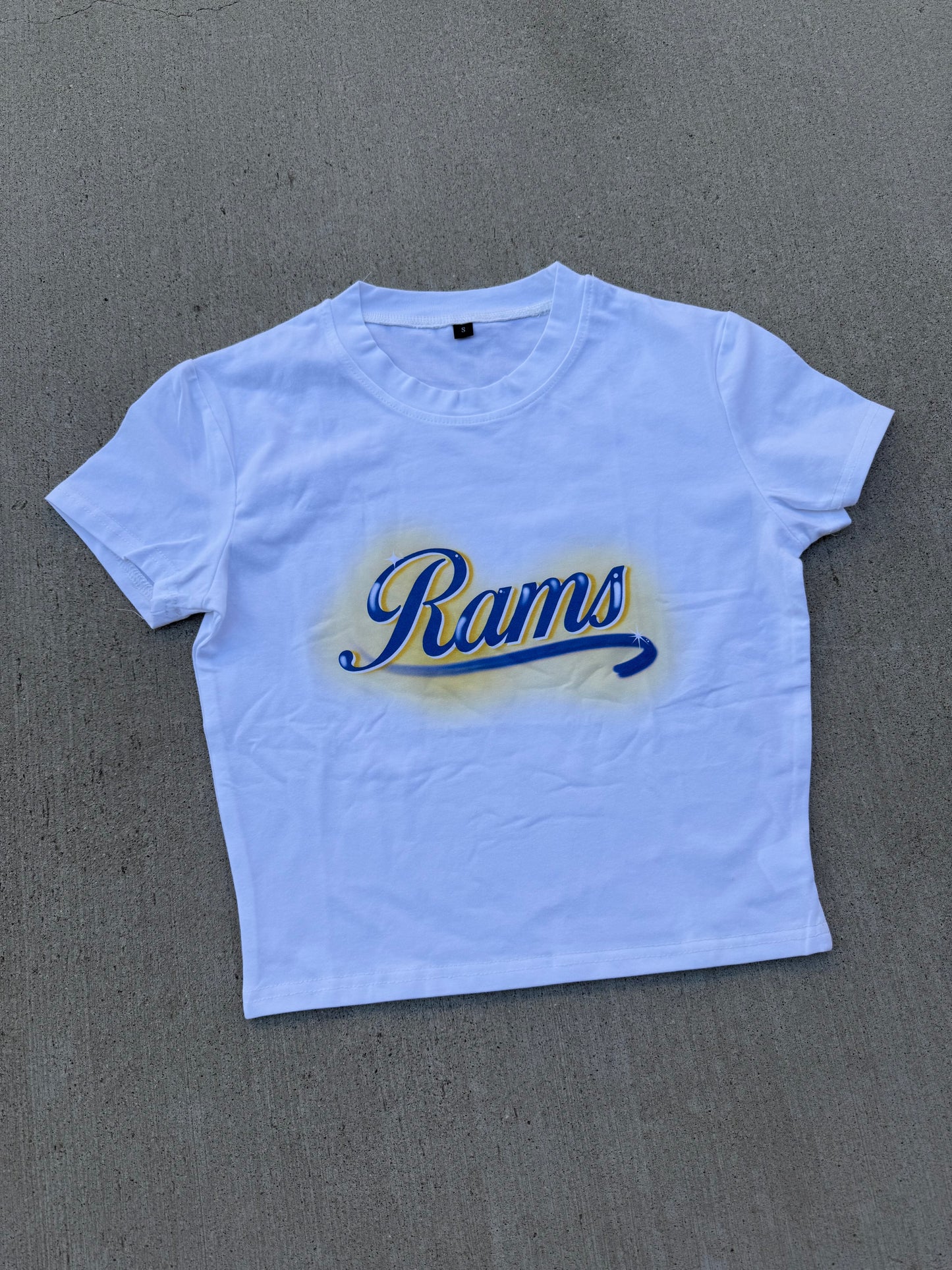 Rams Airbrush Baby Tee