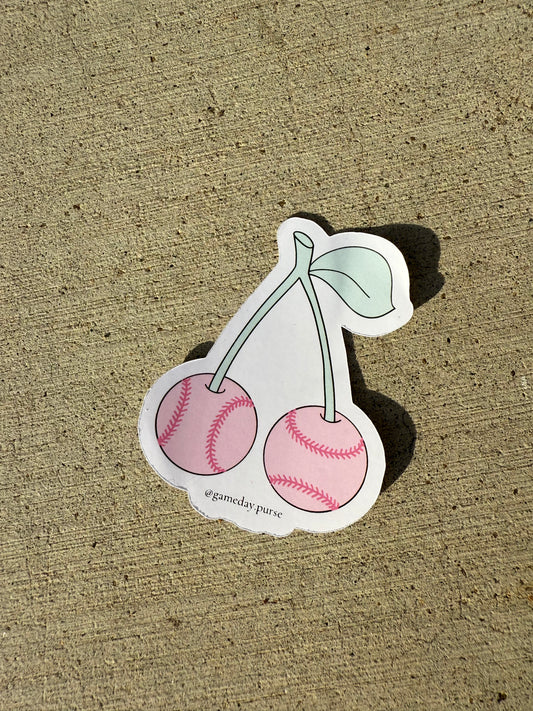 Cherry Baseball Sticker