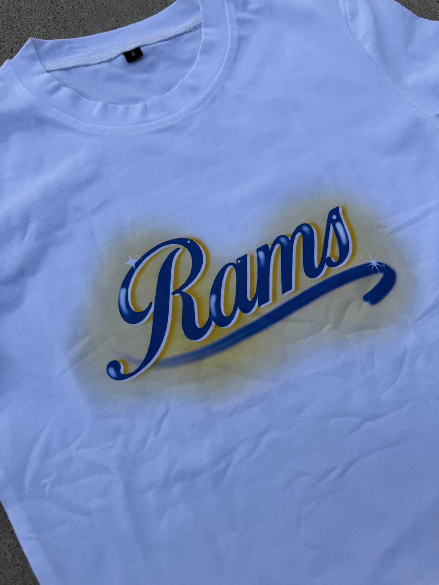 Rams Airbrush Baby Tee
